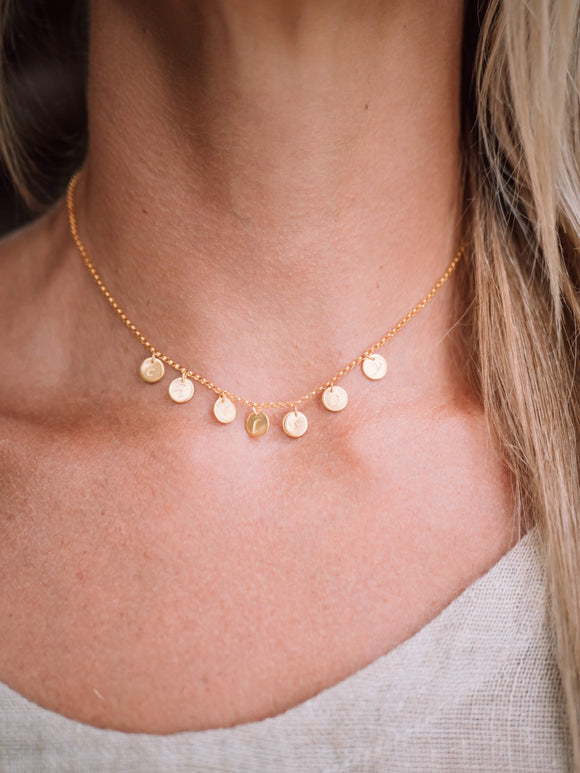 Glimmer Choker Necklace in Gold Vermeil