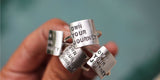 OWN YOUR JOURNEY handcrafted square quote rings by Dreaming Tree Creations