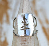 Pine Tree Ring Tree Jewelry and Nature Ring by Dreaming Tree Creations