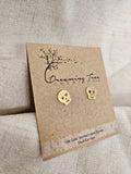 Gold Vermeil Skull Earrings