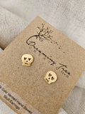 Gold Vermeil Skull Earrings