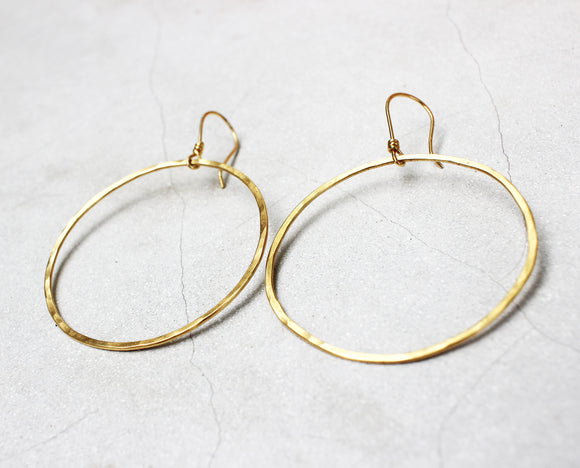 Gold Vermeil Imperfect Circle Hoops