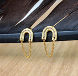 Double Rainbow Earrings in Gold Vermeil