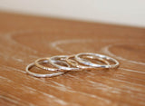Silver and Gold Stacking Rings