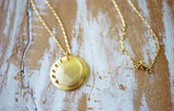 moonshadow crescent moon long necklace