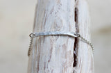 hammered simple silver bar bracelet