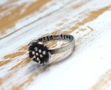 Daisy ring handcrafted by Dreaming Tree Creations
