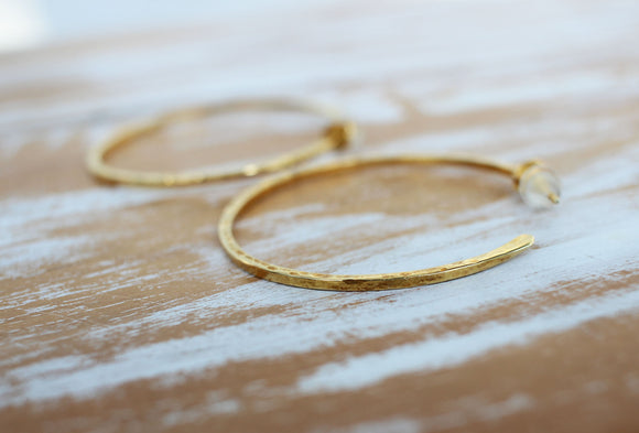 gold hoop earrings handcrafted