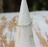 Side view of the spun gold ring by Dreaming Tree Creations