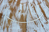 silver lining hammered bar necklace choker