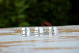 custom silver square quote rings by Dreaming Tree Creations 